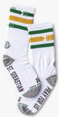 St. Sebastian - Patron of Athletes Kids Socks (Green & Gold)